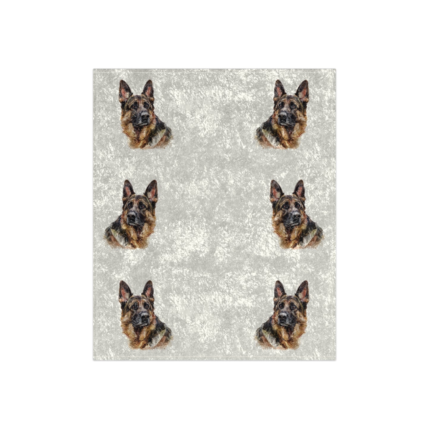 German Shepherd Head Crushed Velvet Blanket