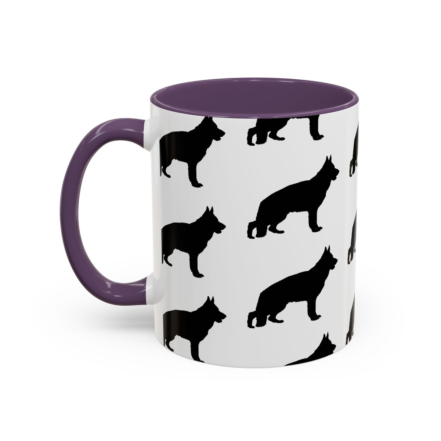 German Shepherd Silhouette 2-Tone Coffee Mug