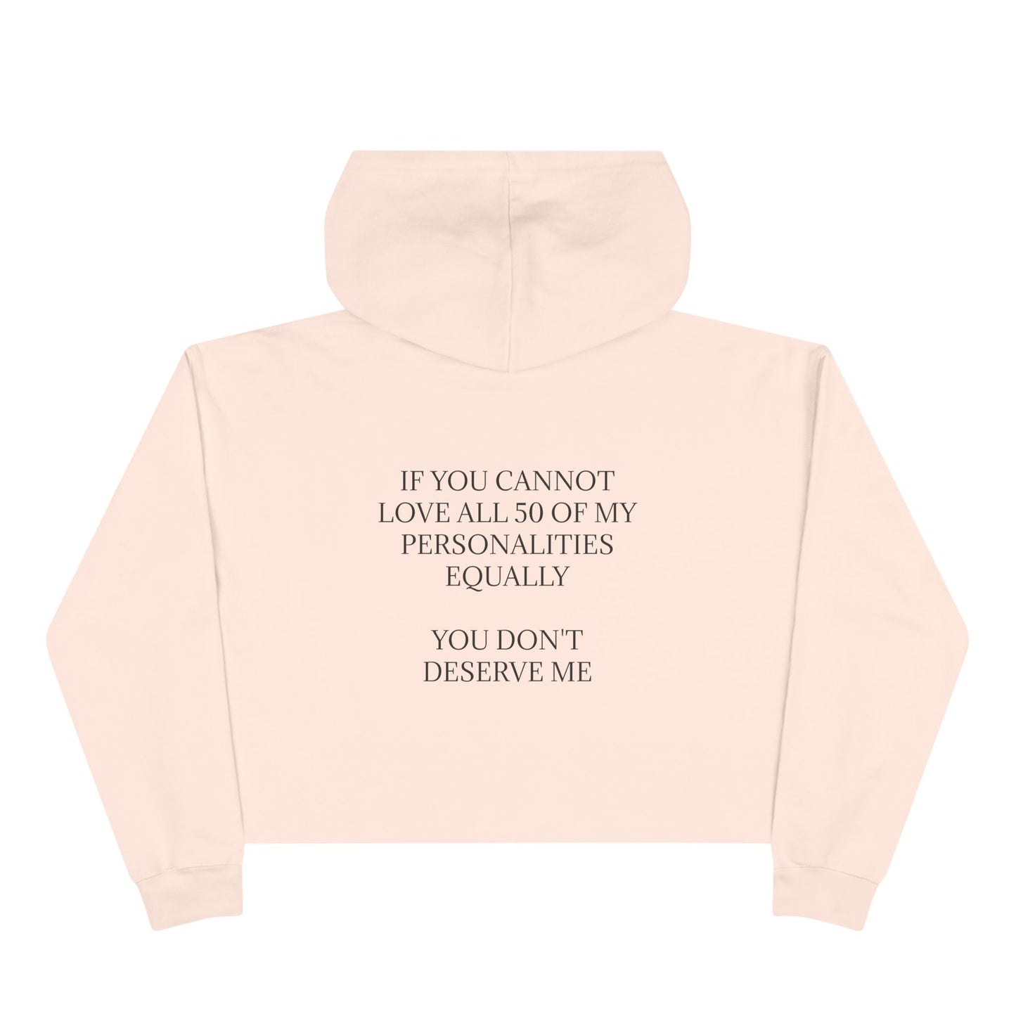 50 Personalities Women's Crop Hoodie