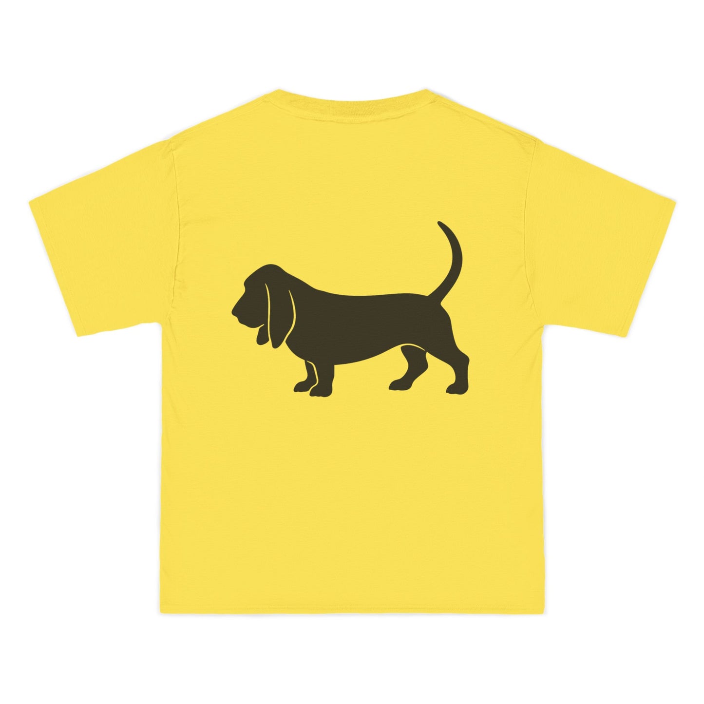 Basset Hound Silhouette Men's Short-Sleeve Crewneck Tee
