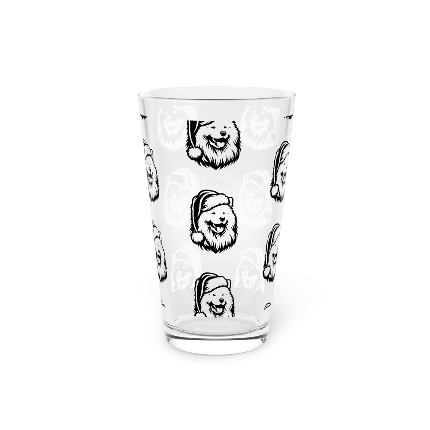 Santa Paws Samoyed Drinking Glass