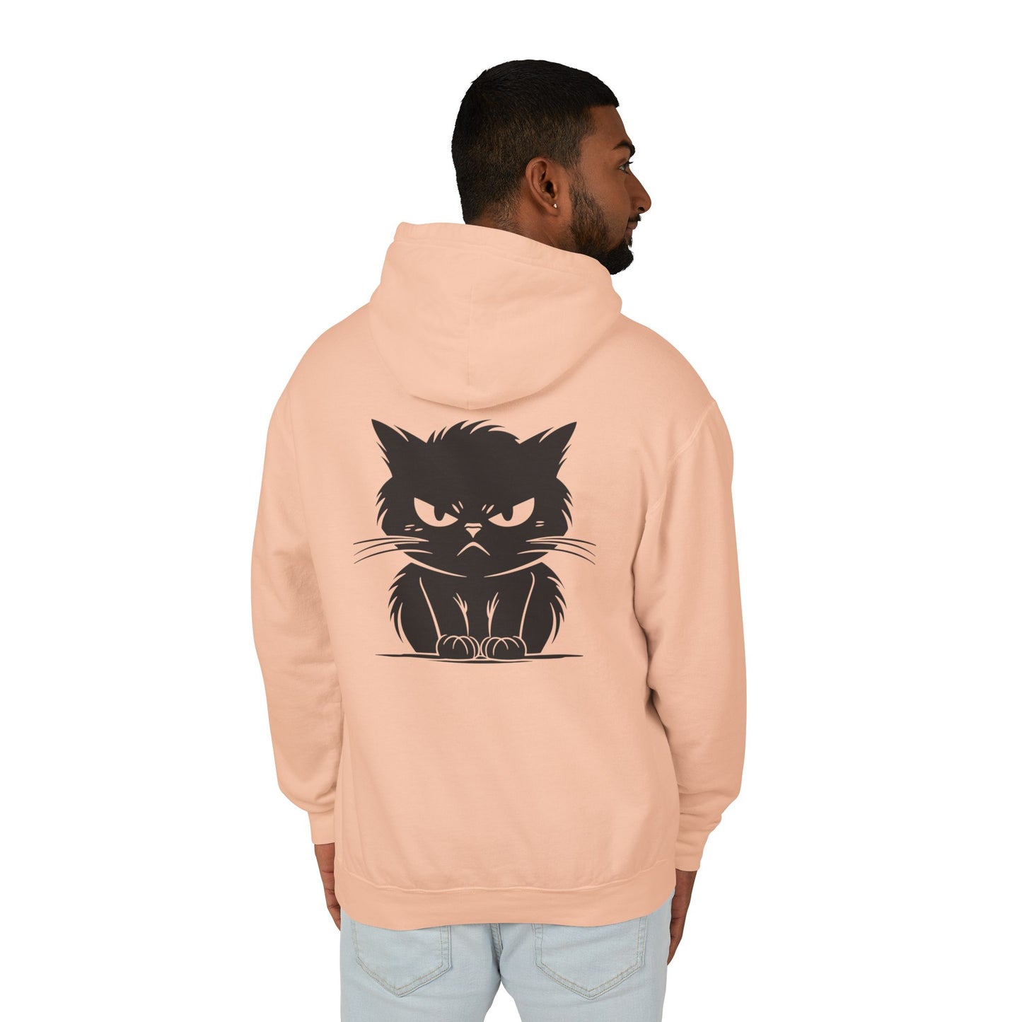 Angry Cat Unisex Lightweight Hoodie
