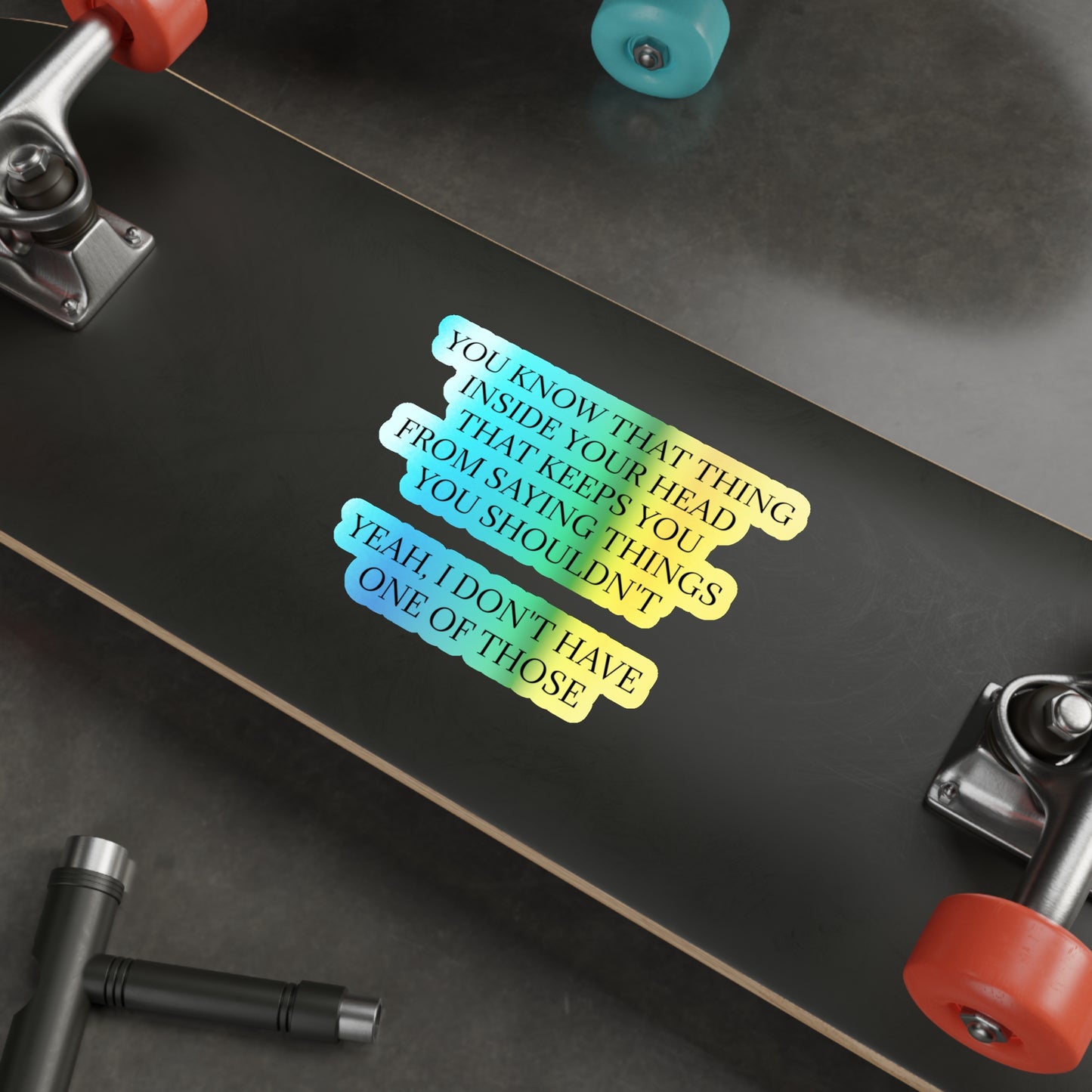 No Filter Holographic Sticker