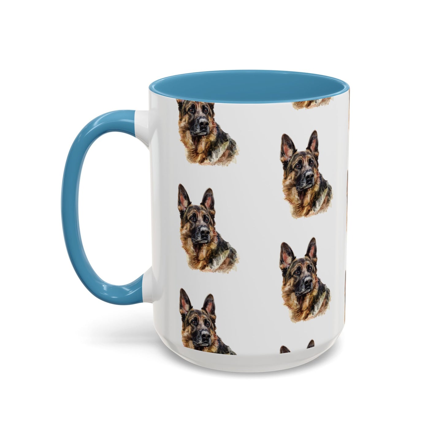 German Shepherd Head 2-Tone Coffee Mug