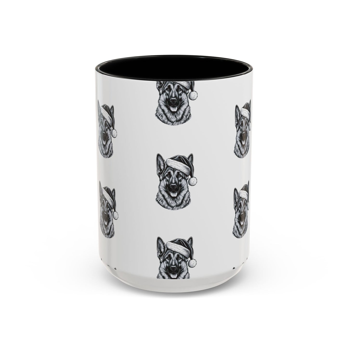 Santa Paws German Shepherd 2-Tone Coffee Mug