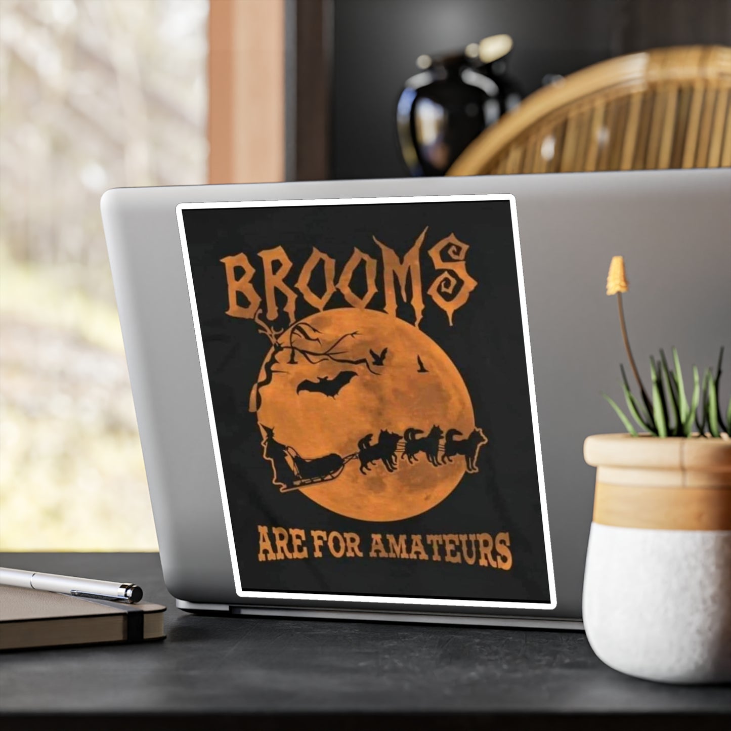 Brooms Are For Amateurs Vinyl Decal