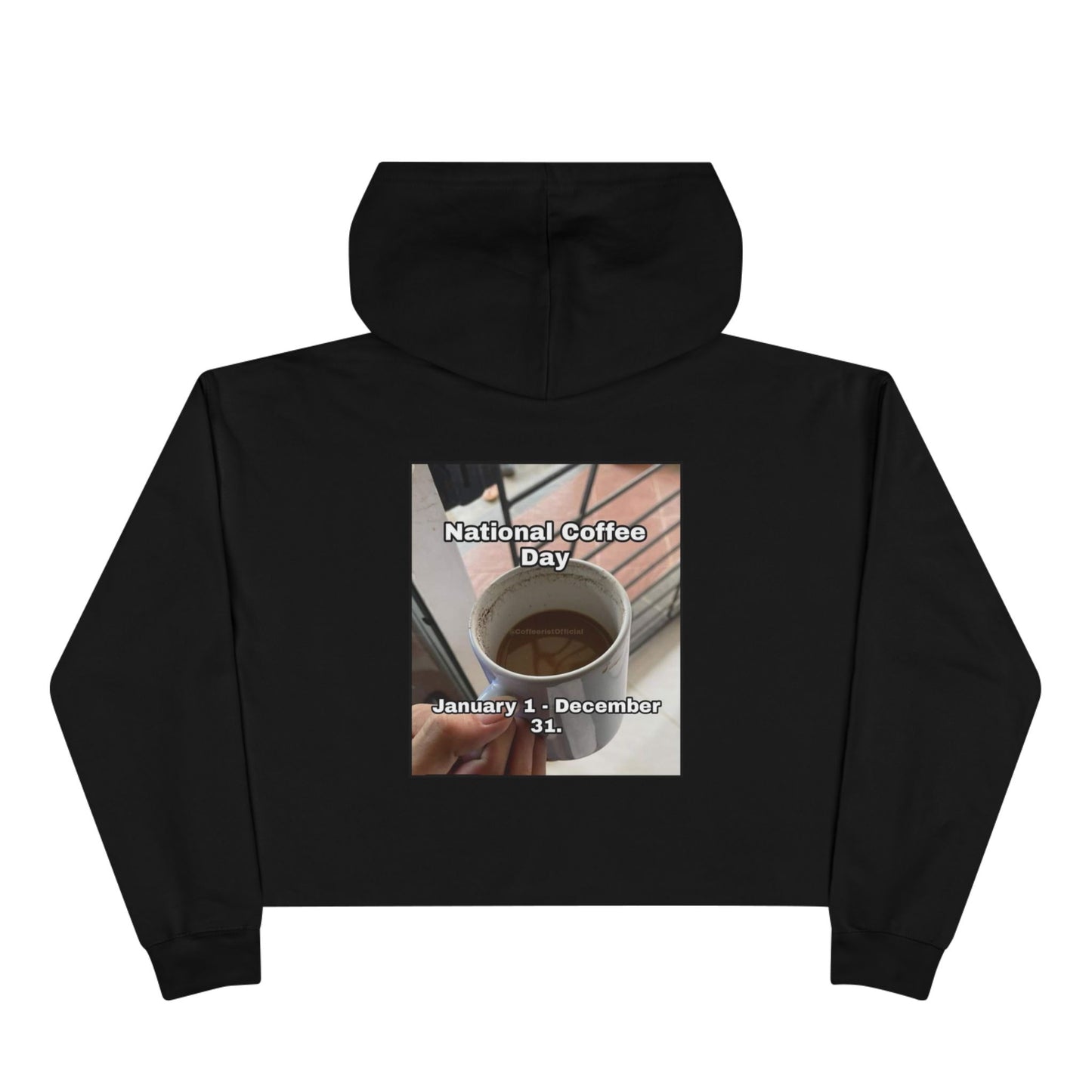 National Coffee Day Women's Crop Hoodie