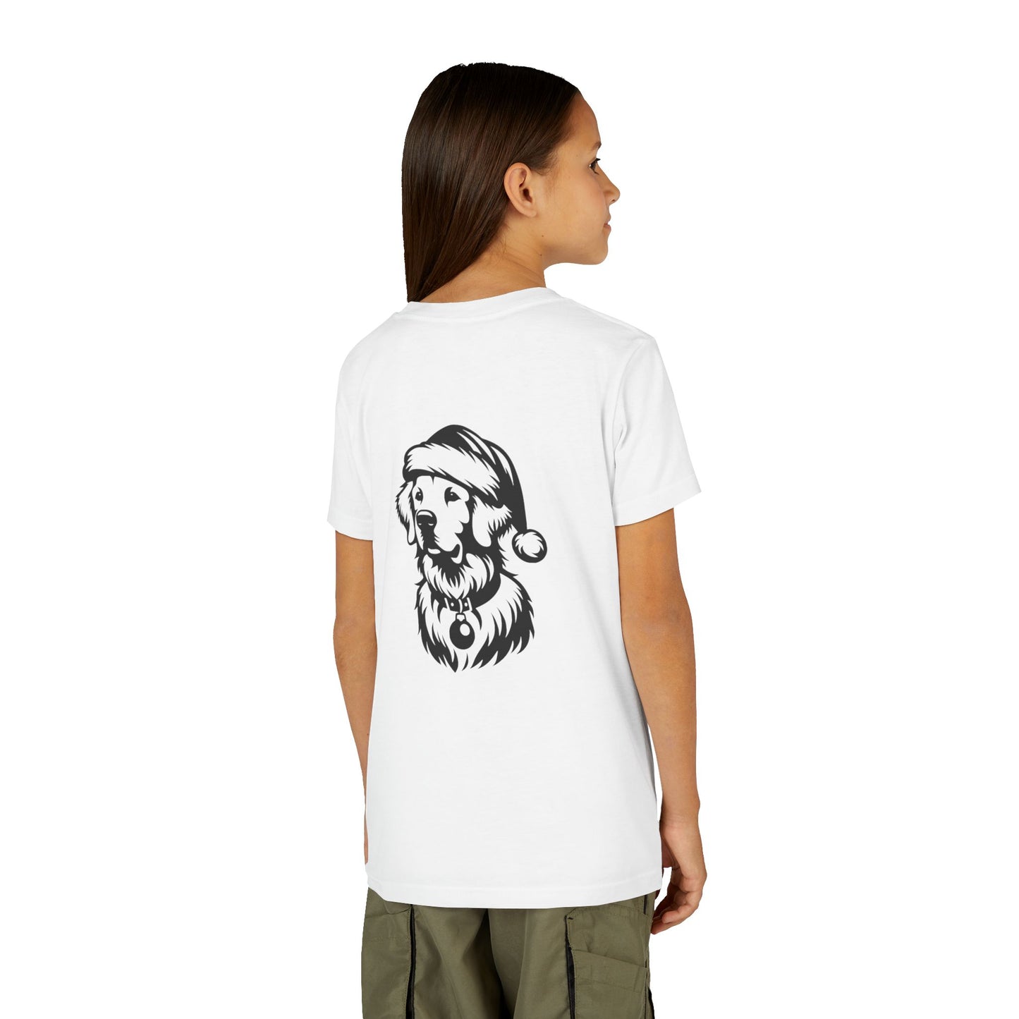 Santa Paws Golden Youth Unisex Short Sleeve Crewneck Tee