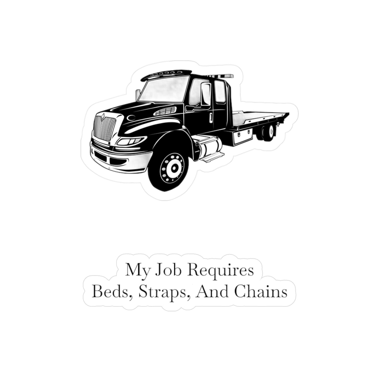Beds, Straps, And Chains Vinyl Decal