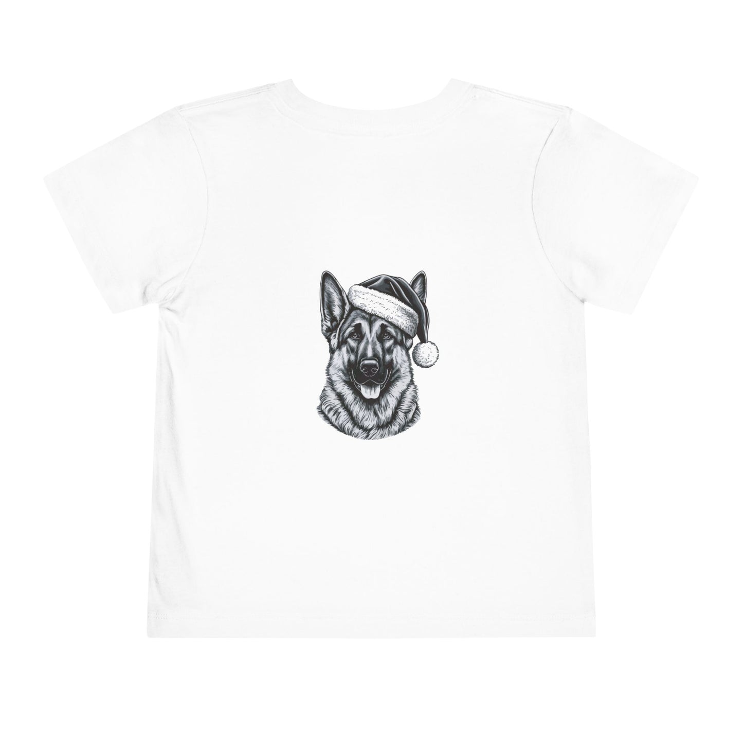 Santa Paws German Shepherd Toddler Unisex Short Sleeve Crewneck Tee