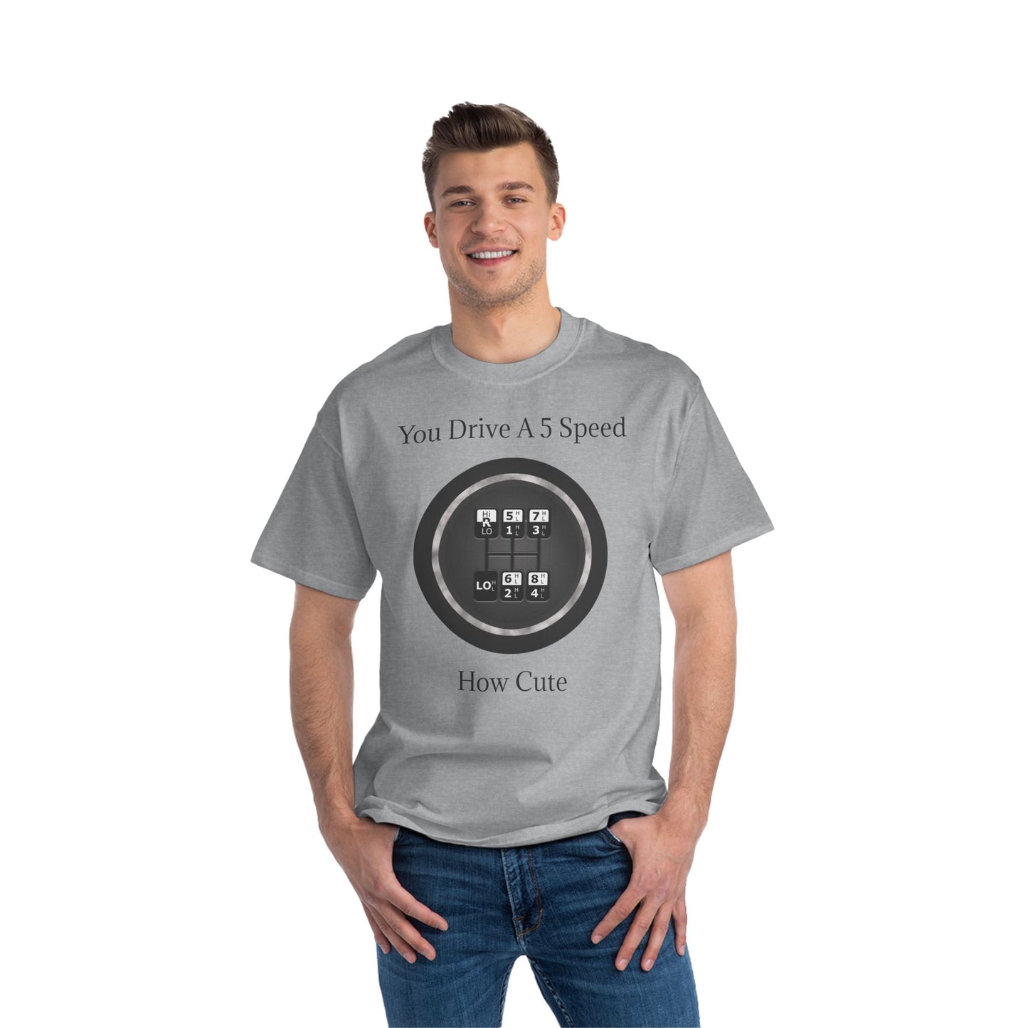 5 Speed How Cute Men's Short-Sleeve Crewneck Tee