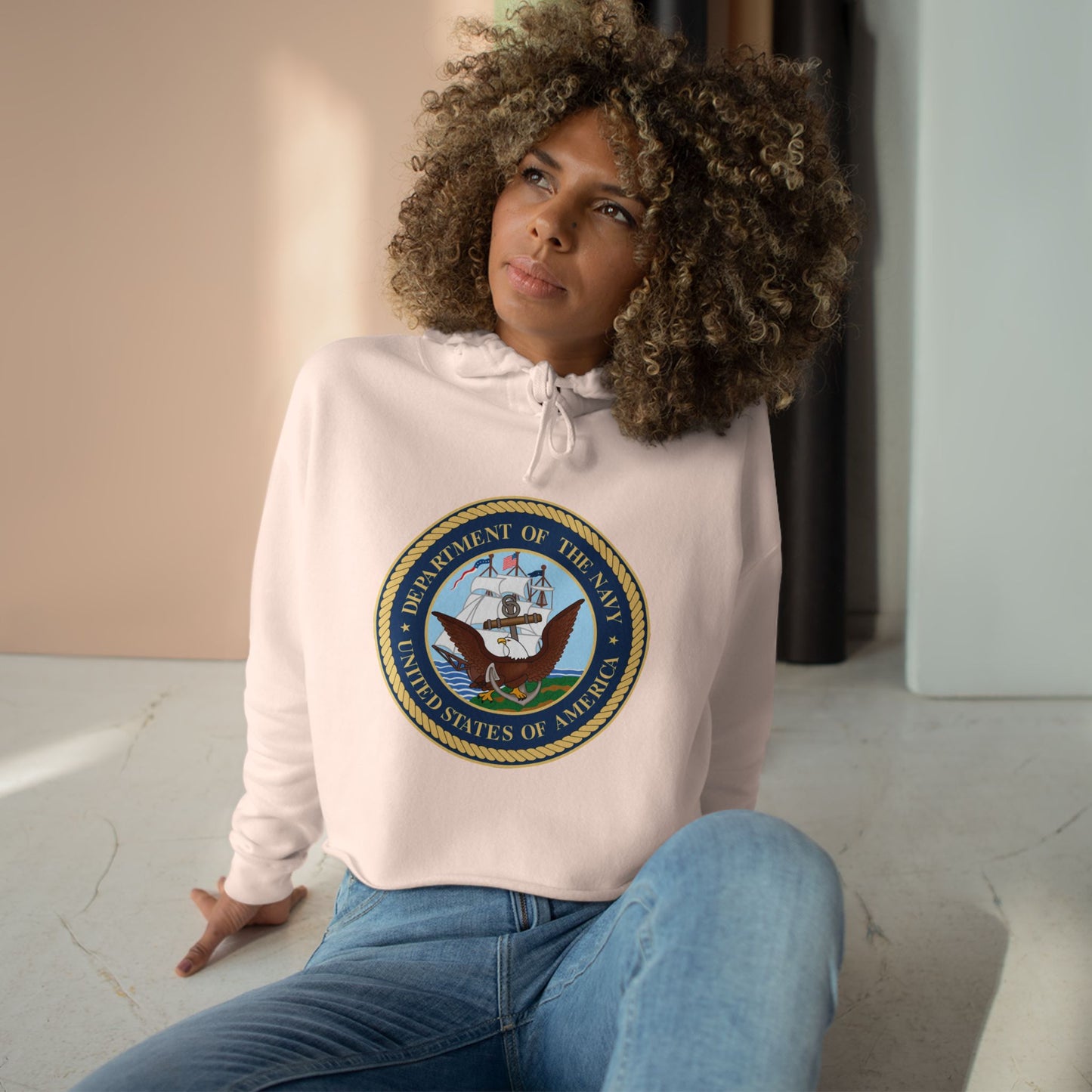 US Navy Women's Crop Hoodie