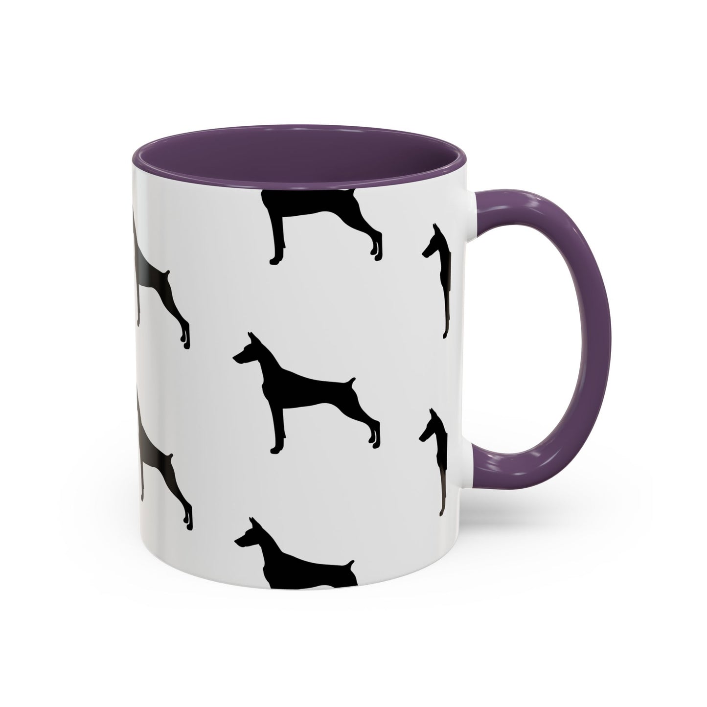 Doberman Silhouette 2-Tone Coffee Mug