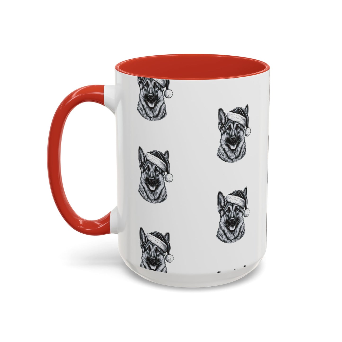 Santa Paws German Shepherd 2-Tone Coffee Mug