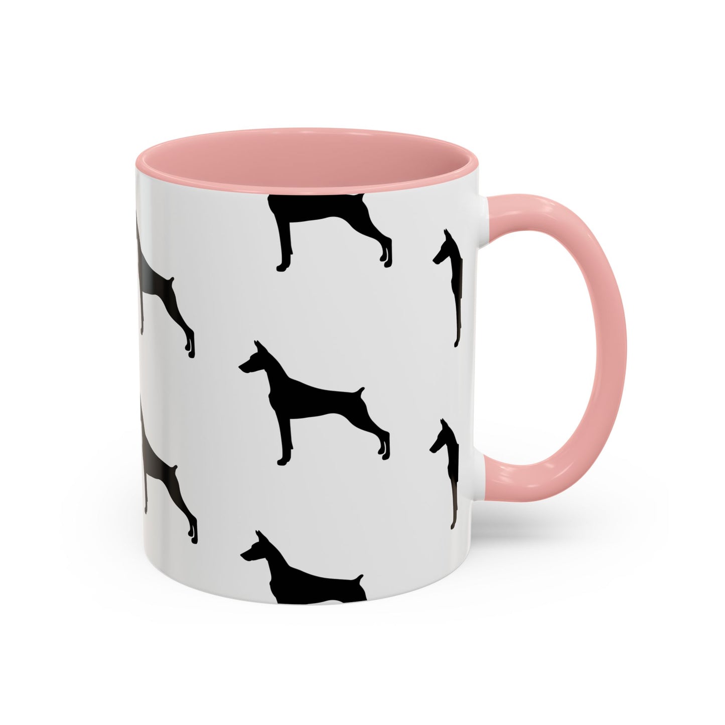 Doberman Silhouette 2-Tone Coffee Mug