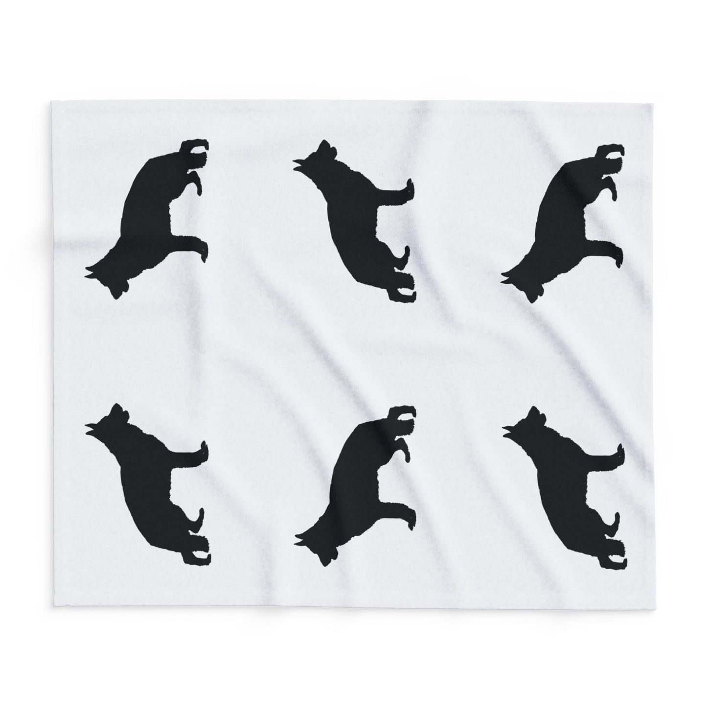 German Shepherd Silhouette Arctic Fleece Blanket