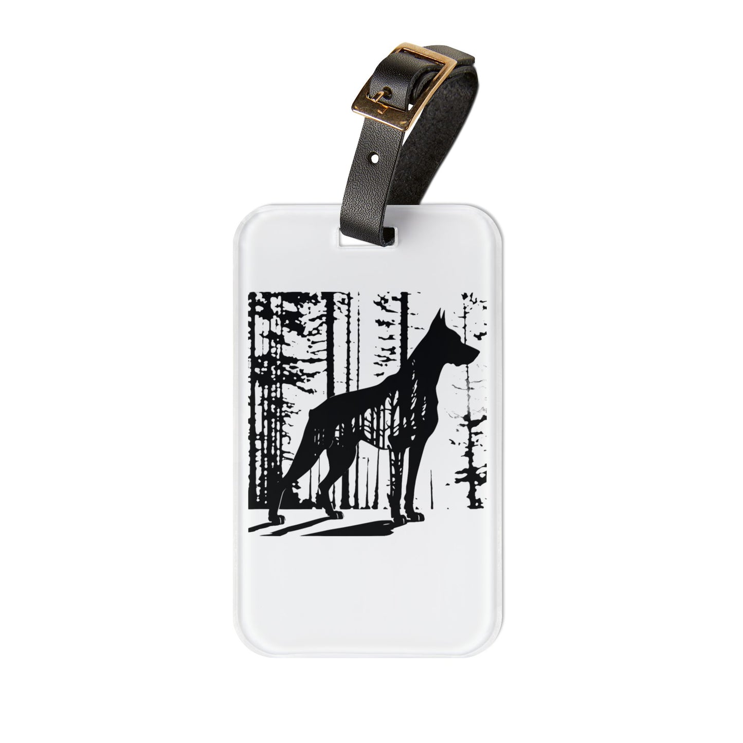 Guardian Of The Forest Leather Strap Luggage Tag