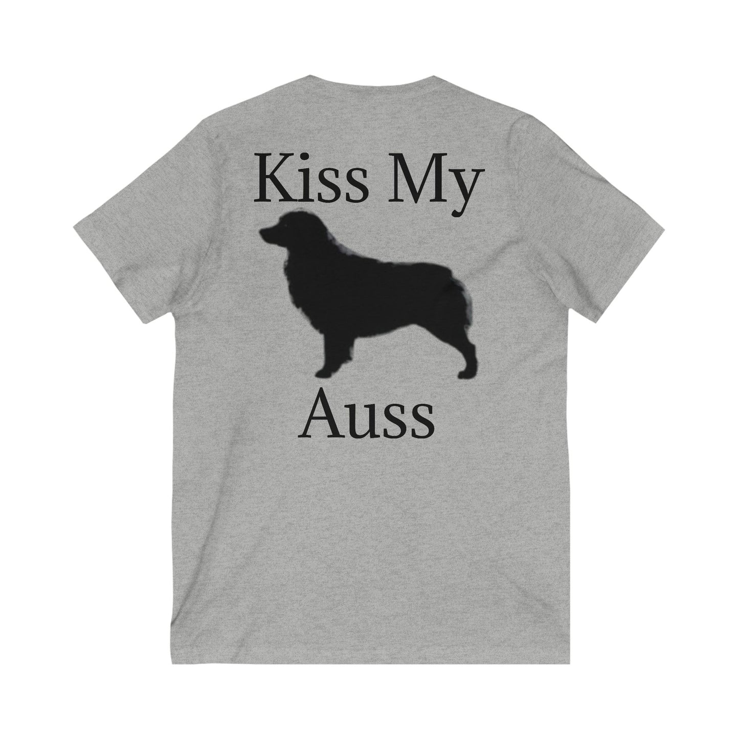 Kiss My Auss Unisex Short Sleeve V-Neck Tee