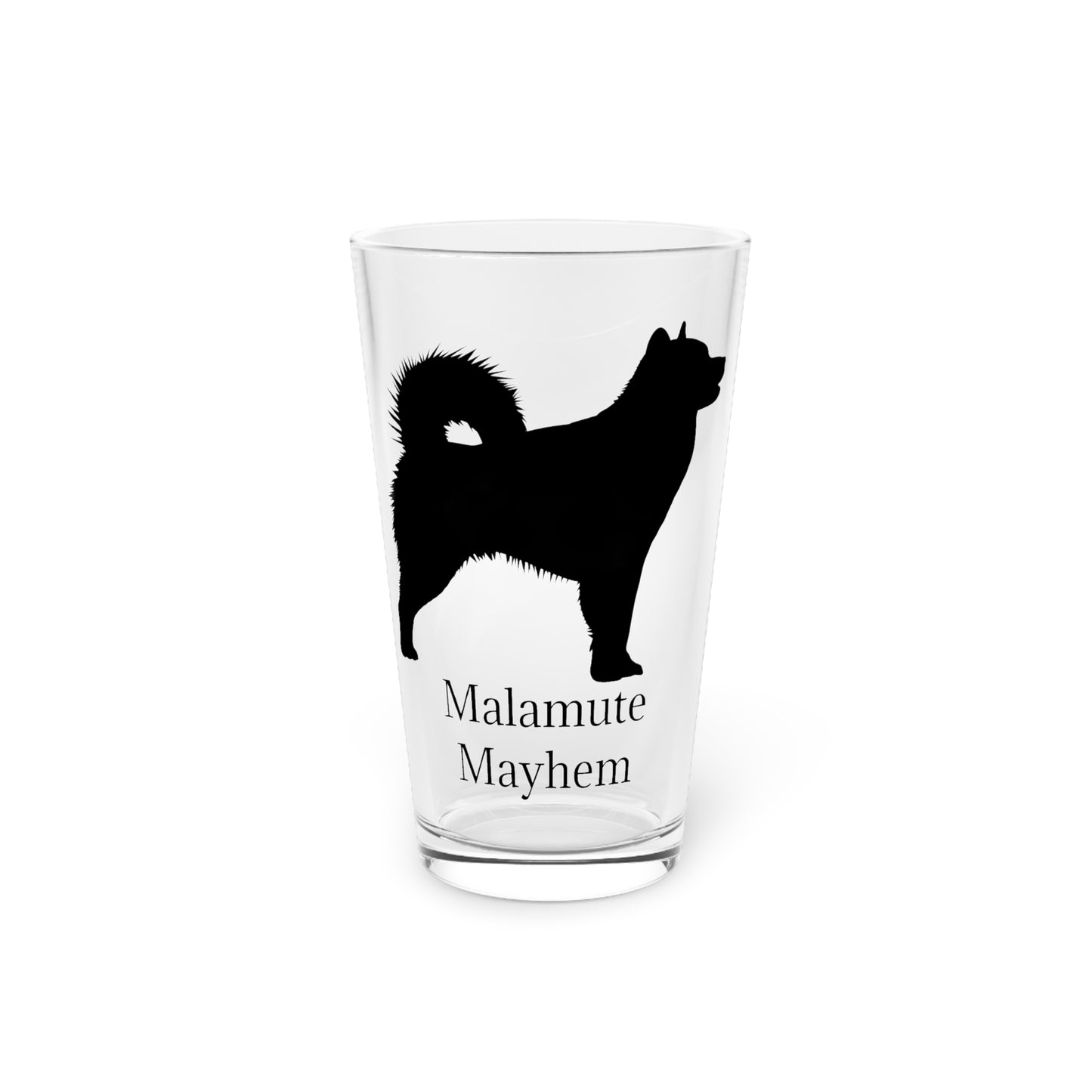 Malamute Mayhem Drinking Glass