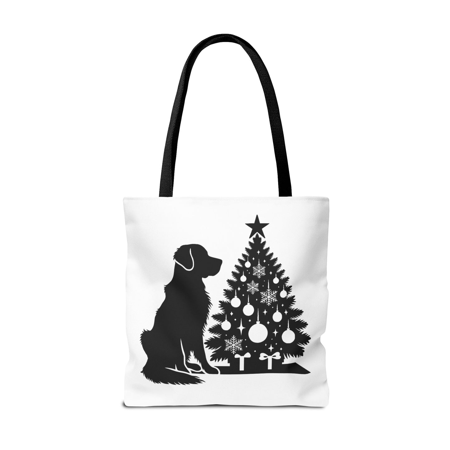 Golden Christmas Tree Tote Bag