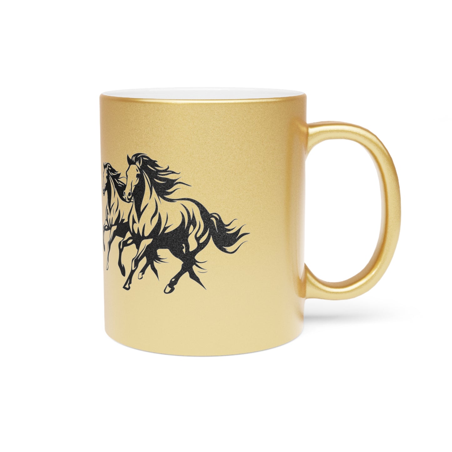 Horsin' Around Metallic Coffee Mug