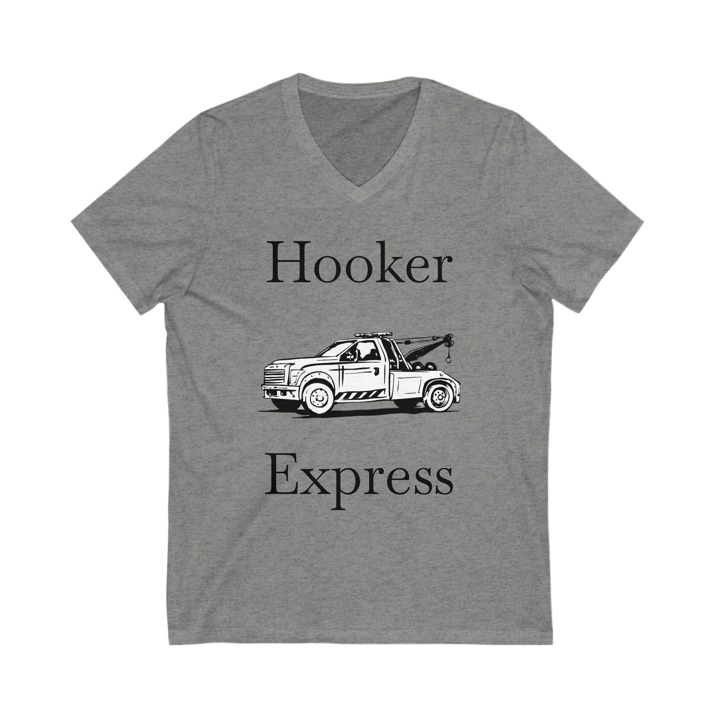 H**ker Express Wheel Lift Tow Truck Unisex Short Sleeve V-Neck Tee