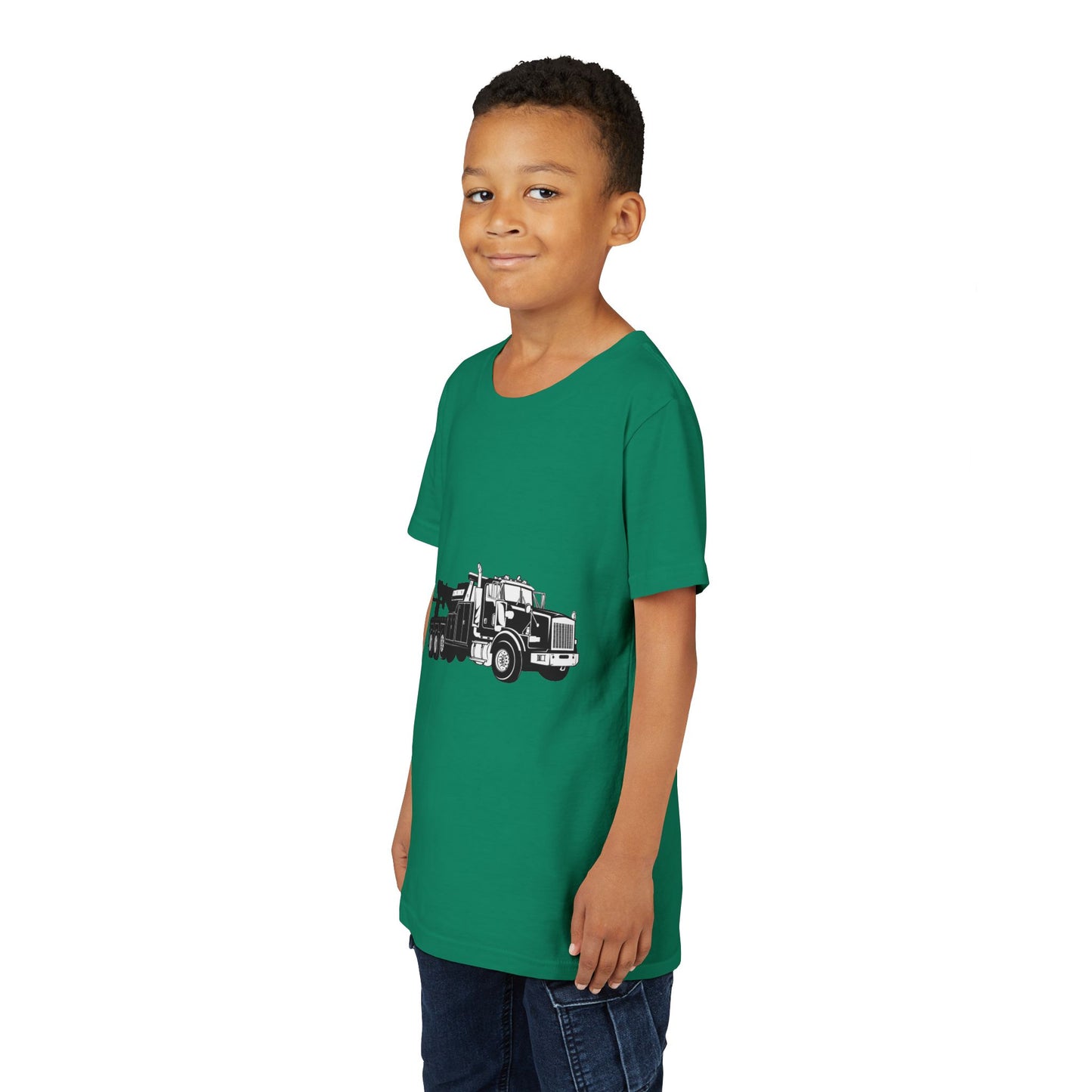 Heavy Tow Truck Youth Unisex Short Sleeve Crewneck Tee