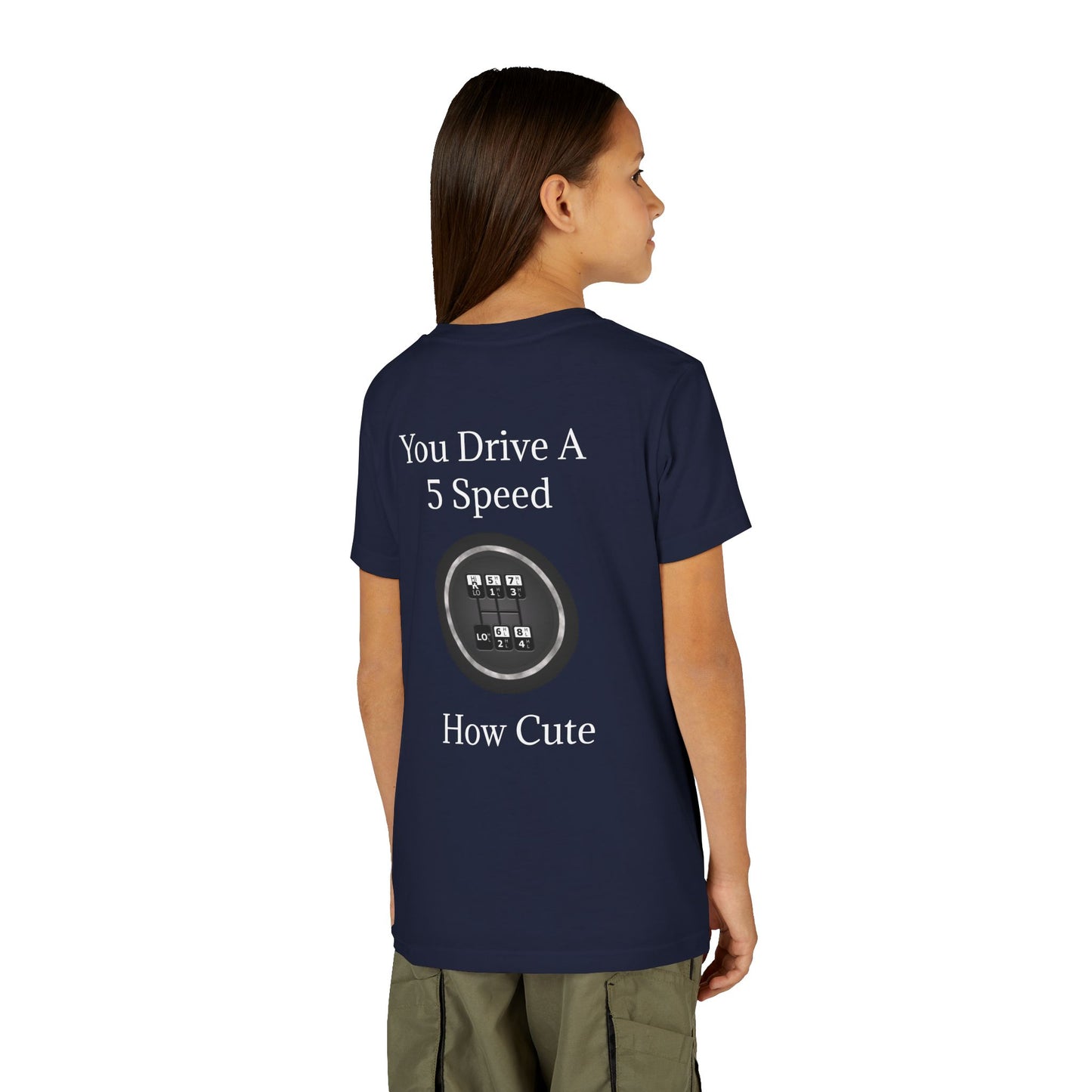 5 Speed How Cute Youth Unisex Short Sleeve Crewneck Tee