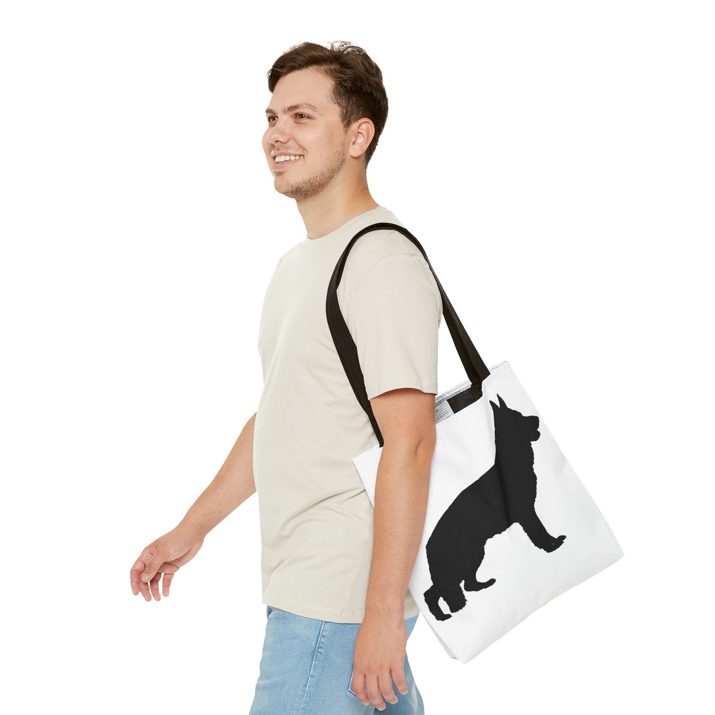 German Shepherd Silhouette Tote Bag