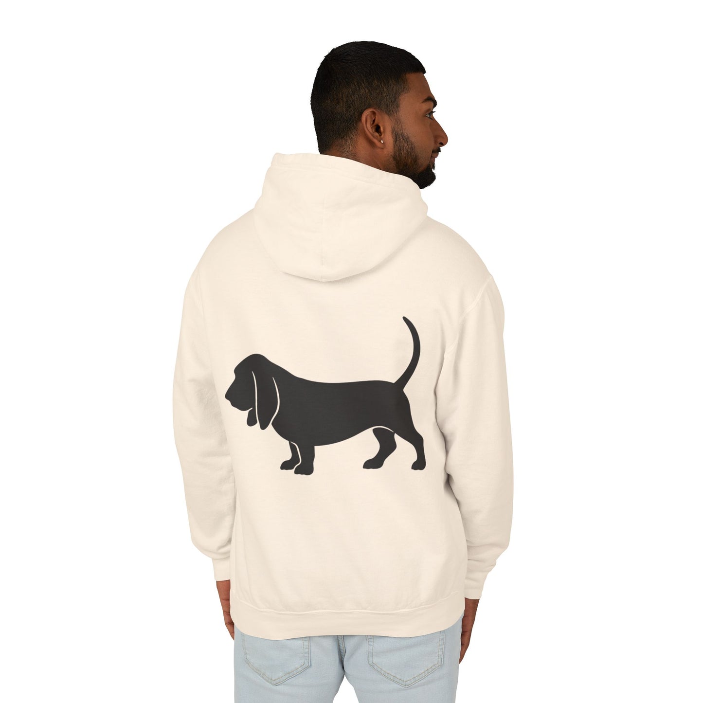 Basset Hound Silhouette Unisex Lightweight Hoodie