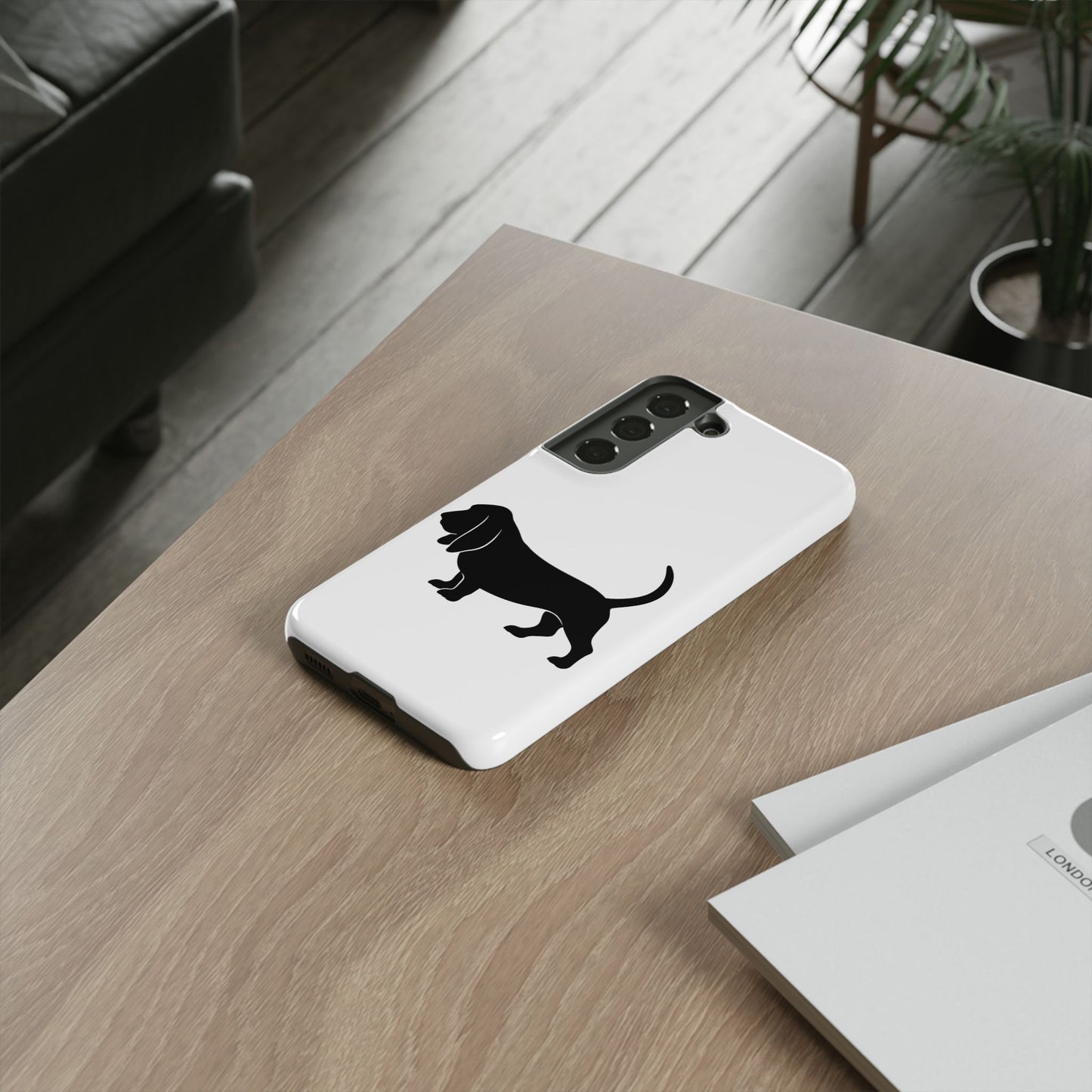 Basset Hound Silhouette Samsung Case