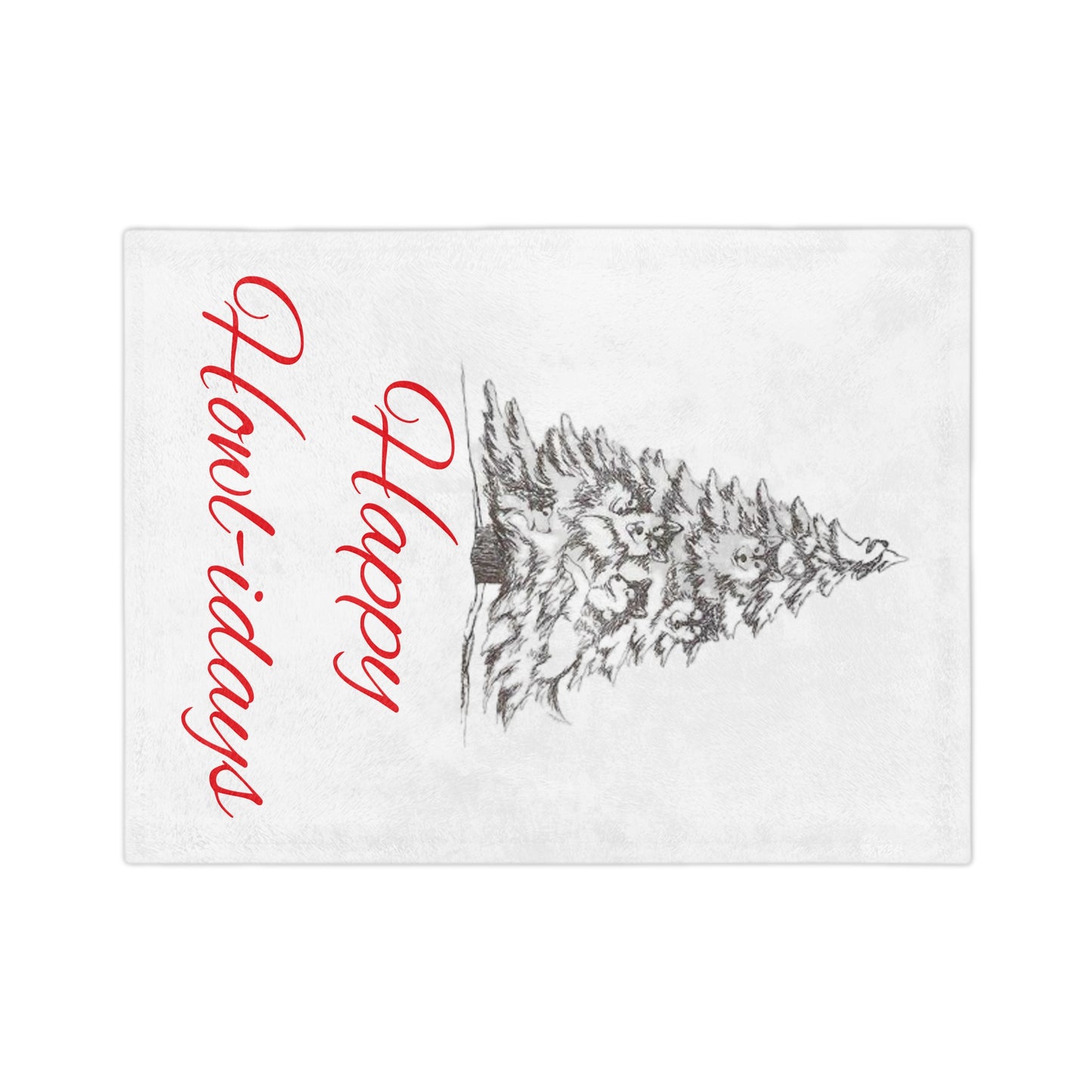 Happy Howl-idays Velveteen Microfiber Blanket