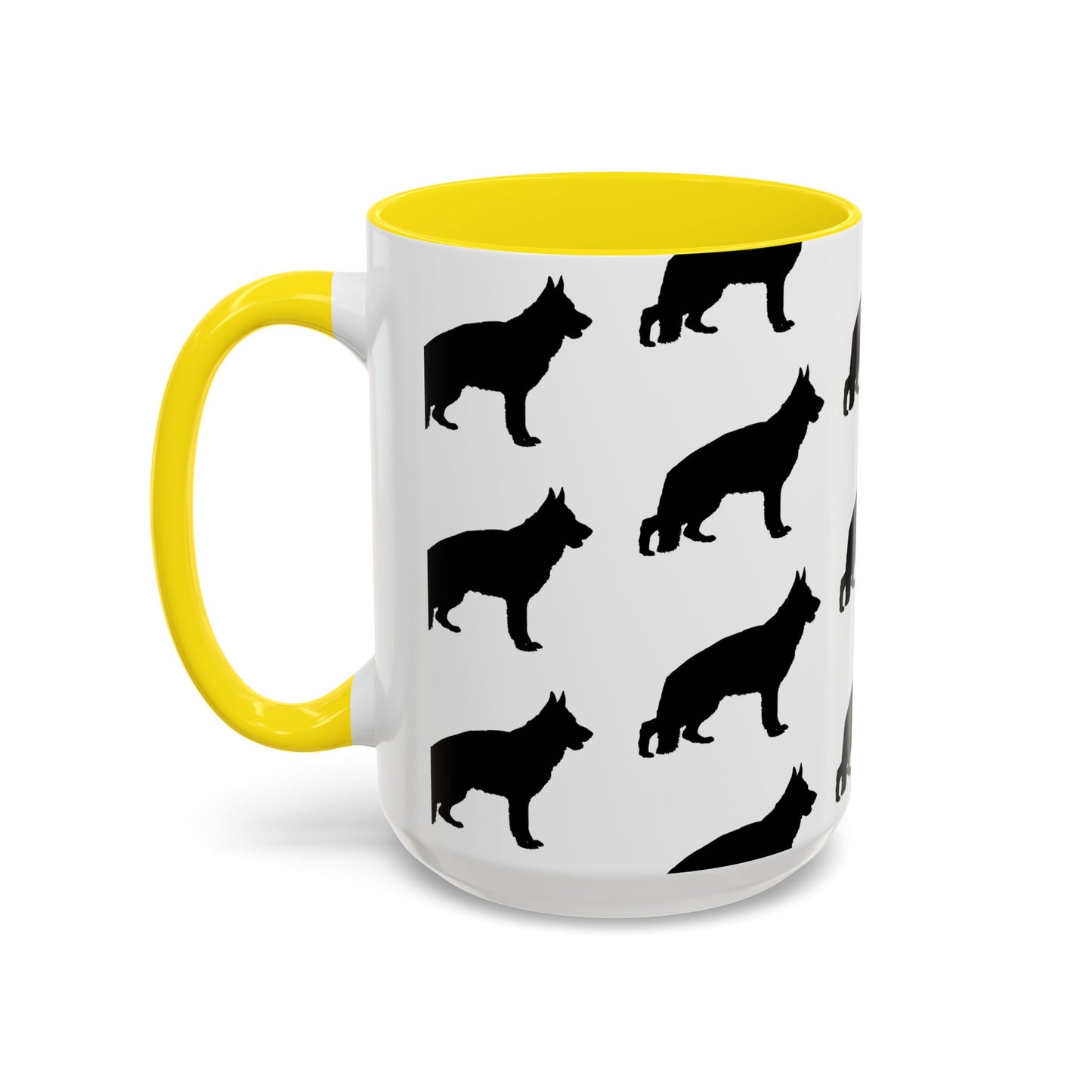 German Shepherd Silhouette 2-Tone Coffee Mug