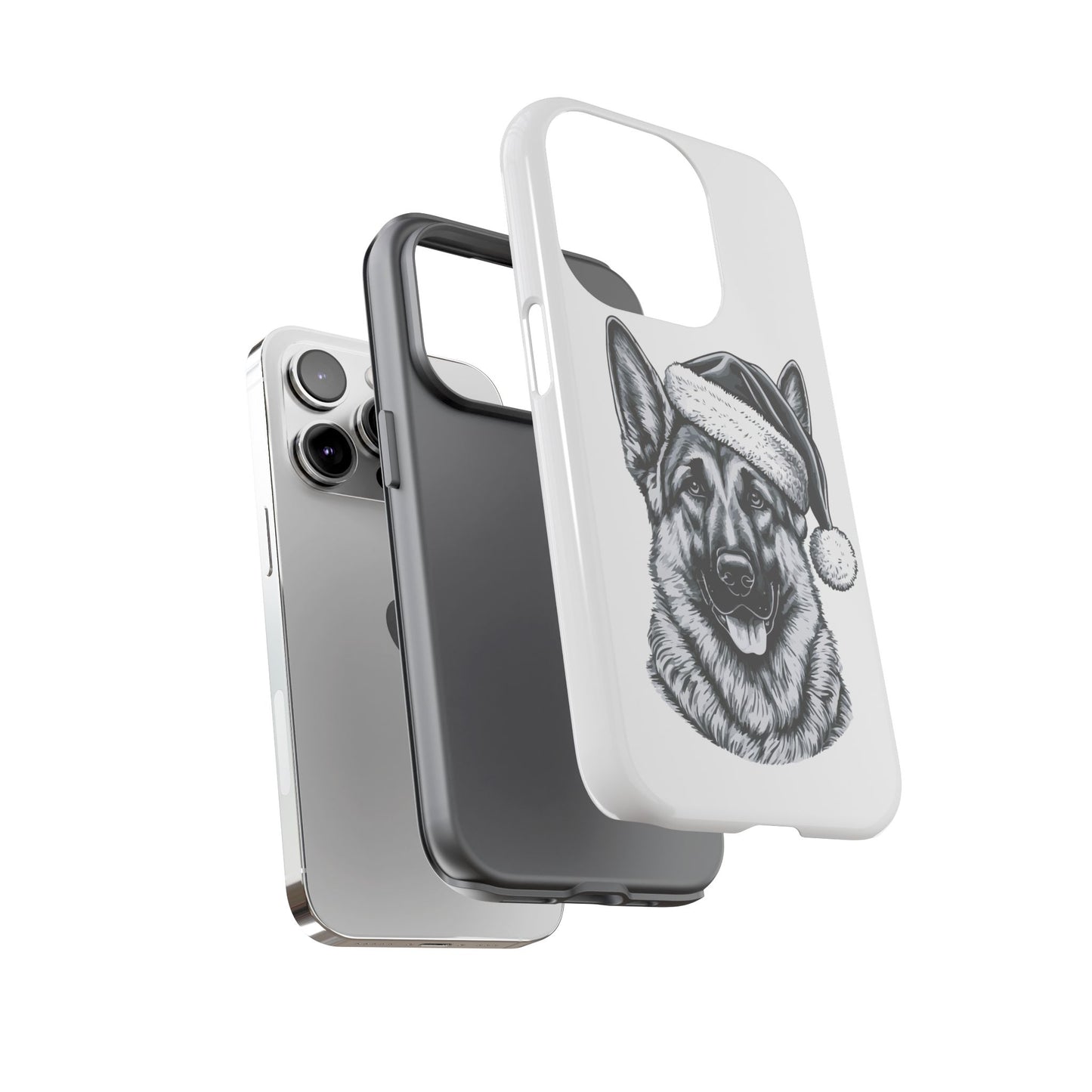Santa Paws German Shepherd iPhone Case