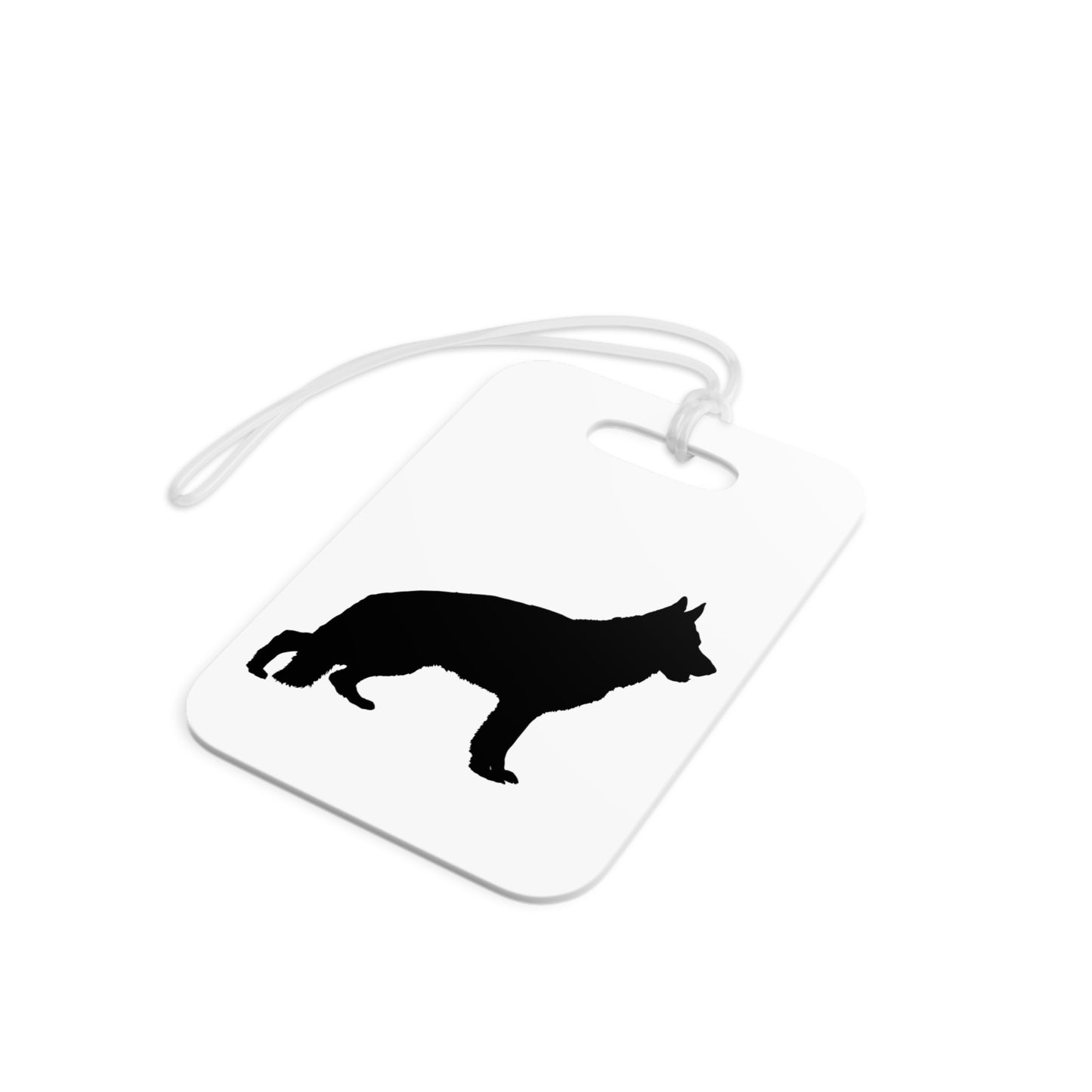 German Shepherd Silhouette Luggage Tag