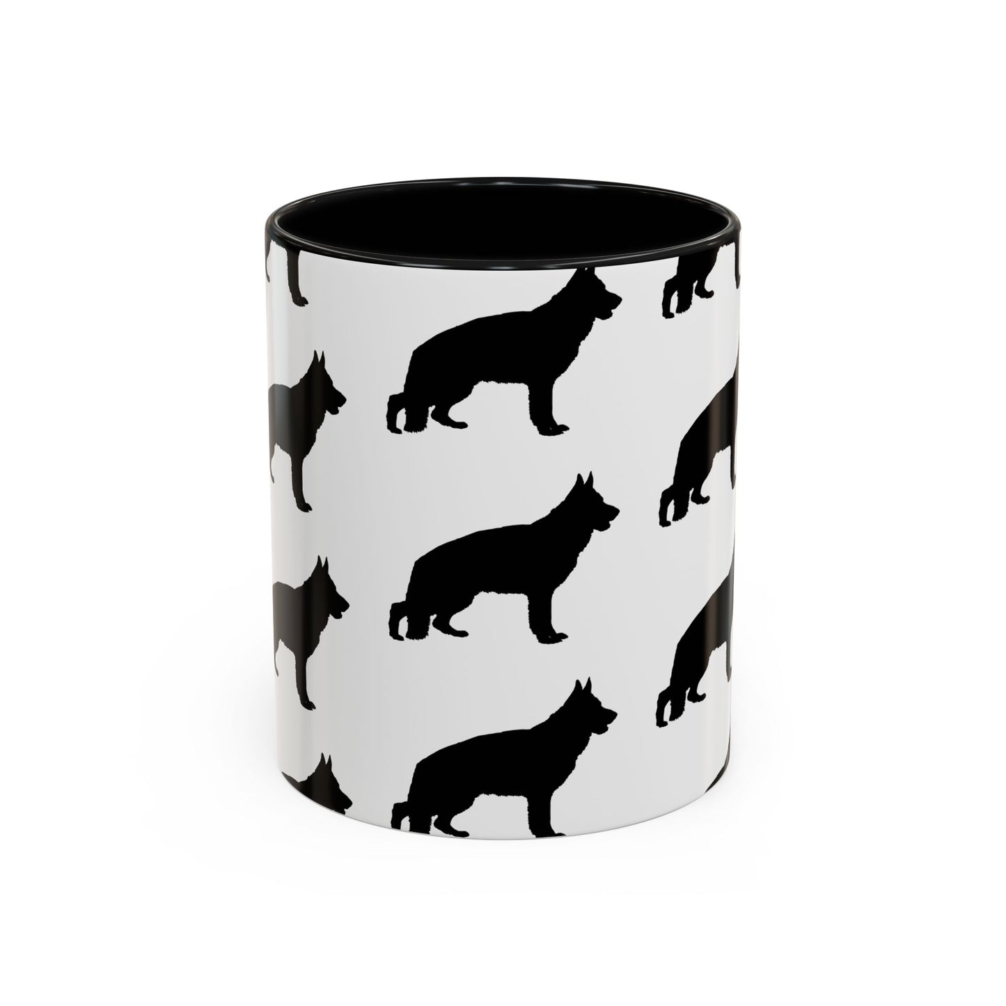 German Shepherd Silhouette 2-Tone Coffee Mug