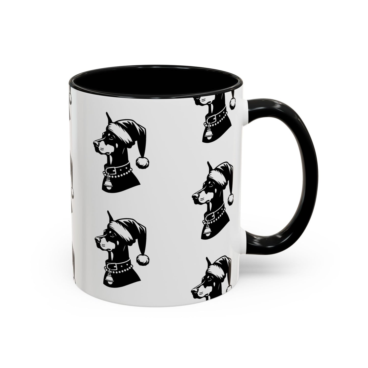 Santa Paws Doberman 2-Tone Coffee Mug