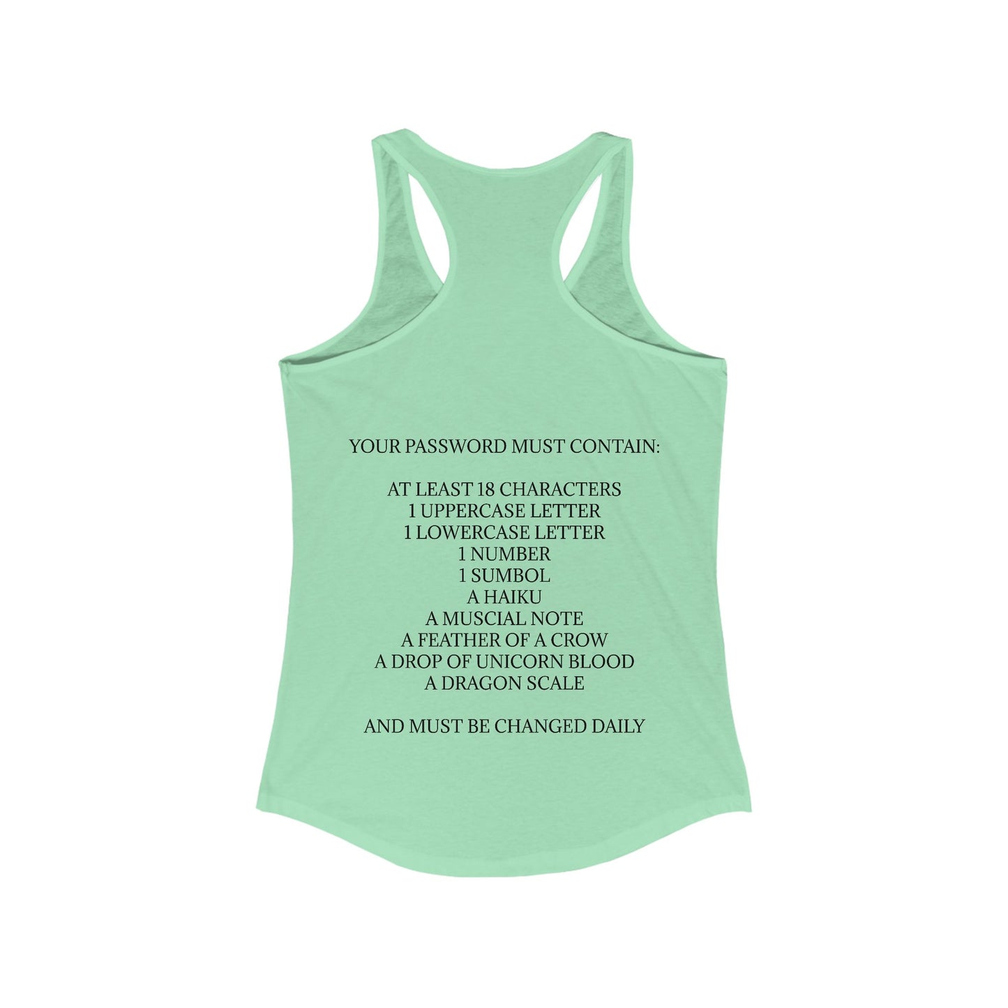 Password Women's Racerback Tank