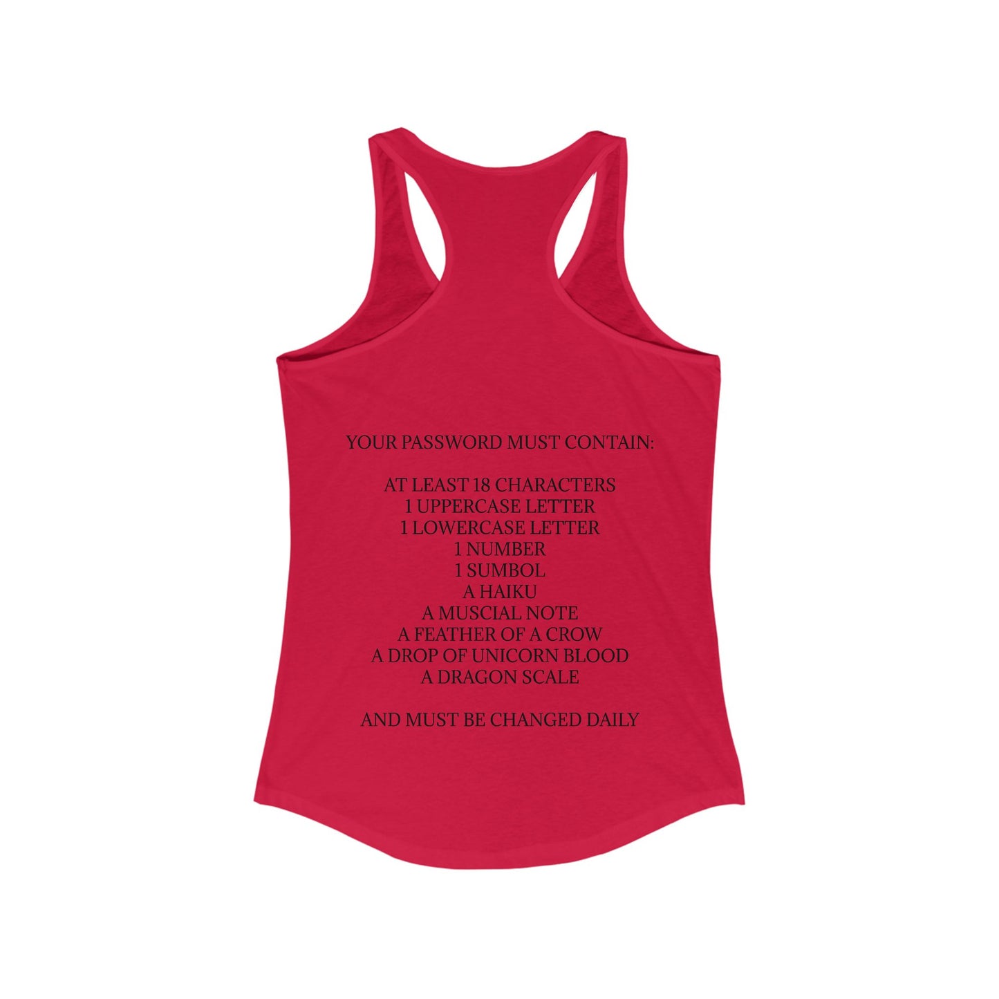 Password Women's Racerback Tank