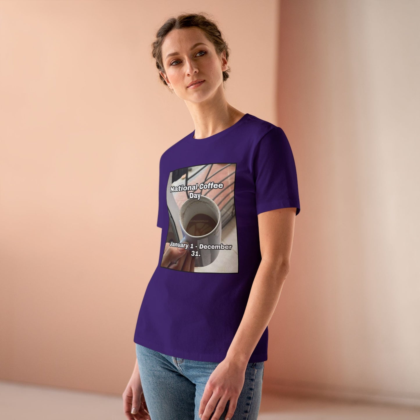 National Coffee Day Women's Short Sleeve Crewneck Tee