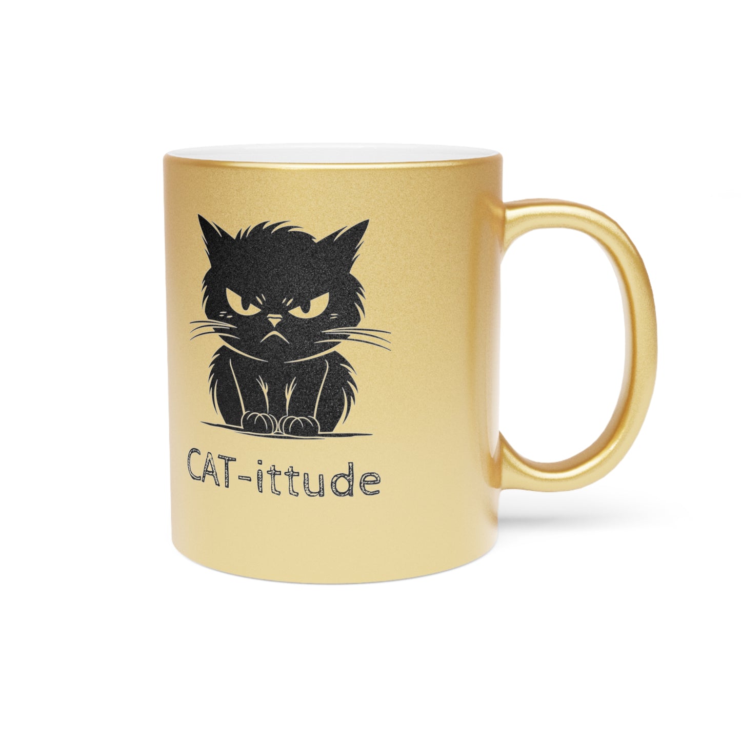 CAT-ittude Metallic Coffee Mug