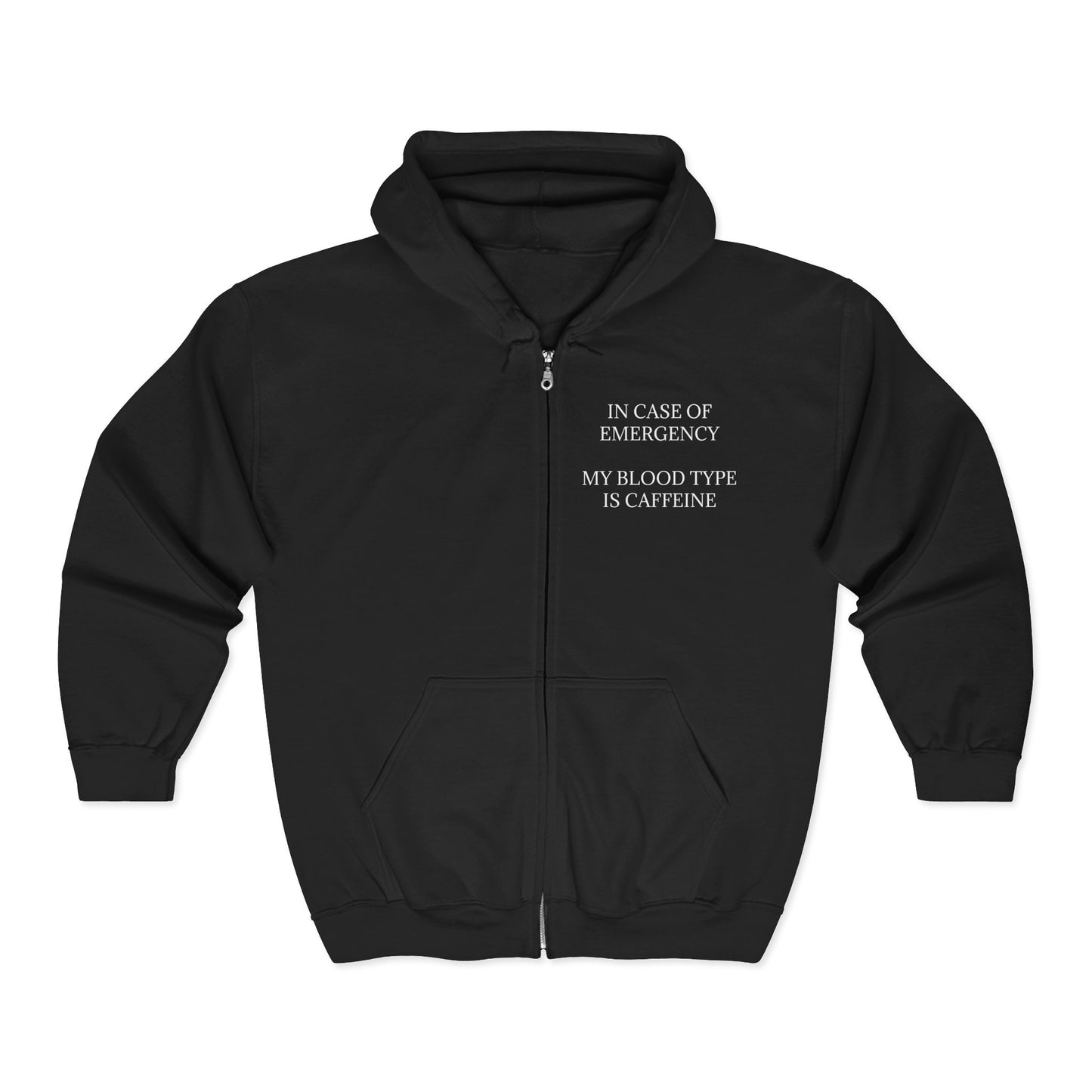 Blood Type Unisex Full Zip Hoodie