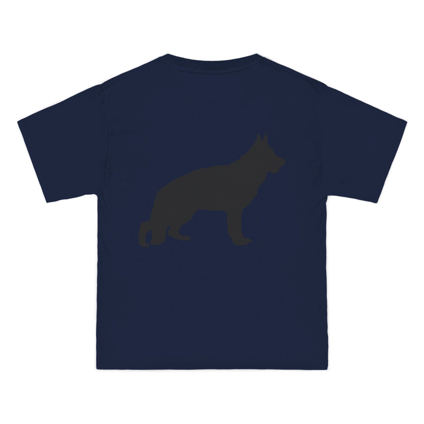 German Shepherd Silhouette Men's Short-Sleeve Crewneck Tee