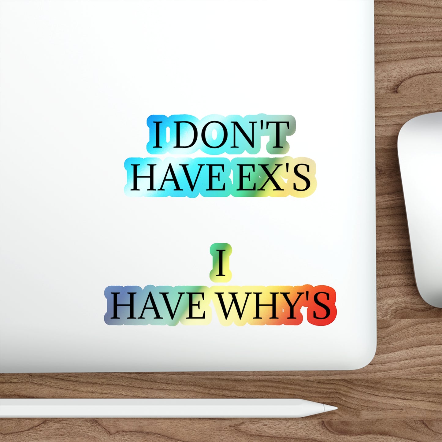 X's And Y's Holographic Sticker
