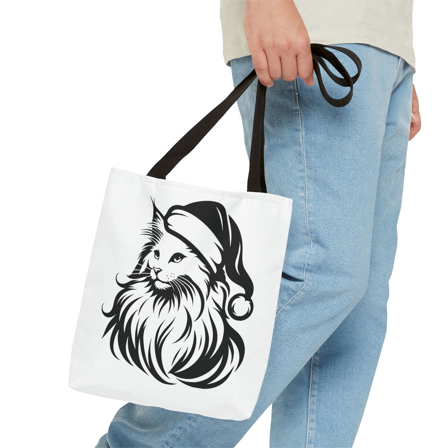 Santa Paws Cat Tote Bag