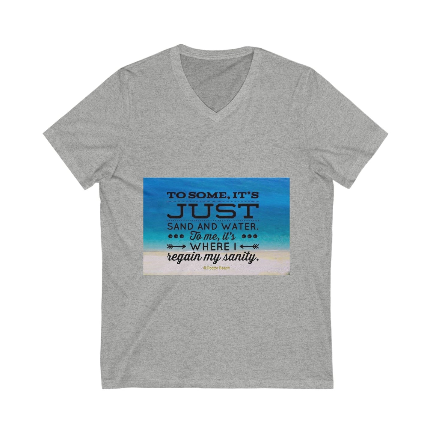 Dr. Beach Unisex Short Sleeve V-Neck Tee