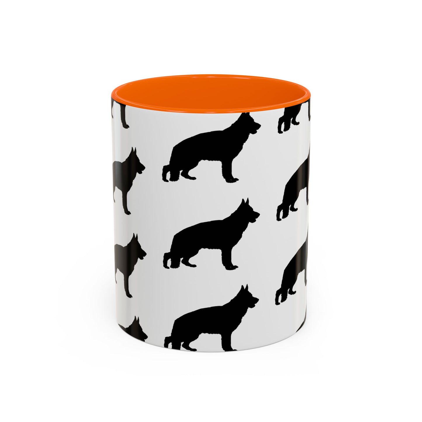 German Shepherd Silhouette 2-Tone Coffee Mug