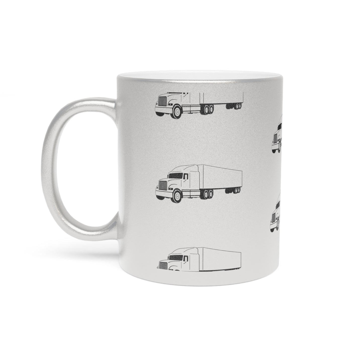 Semi Truck Metallic Coffee Mug