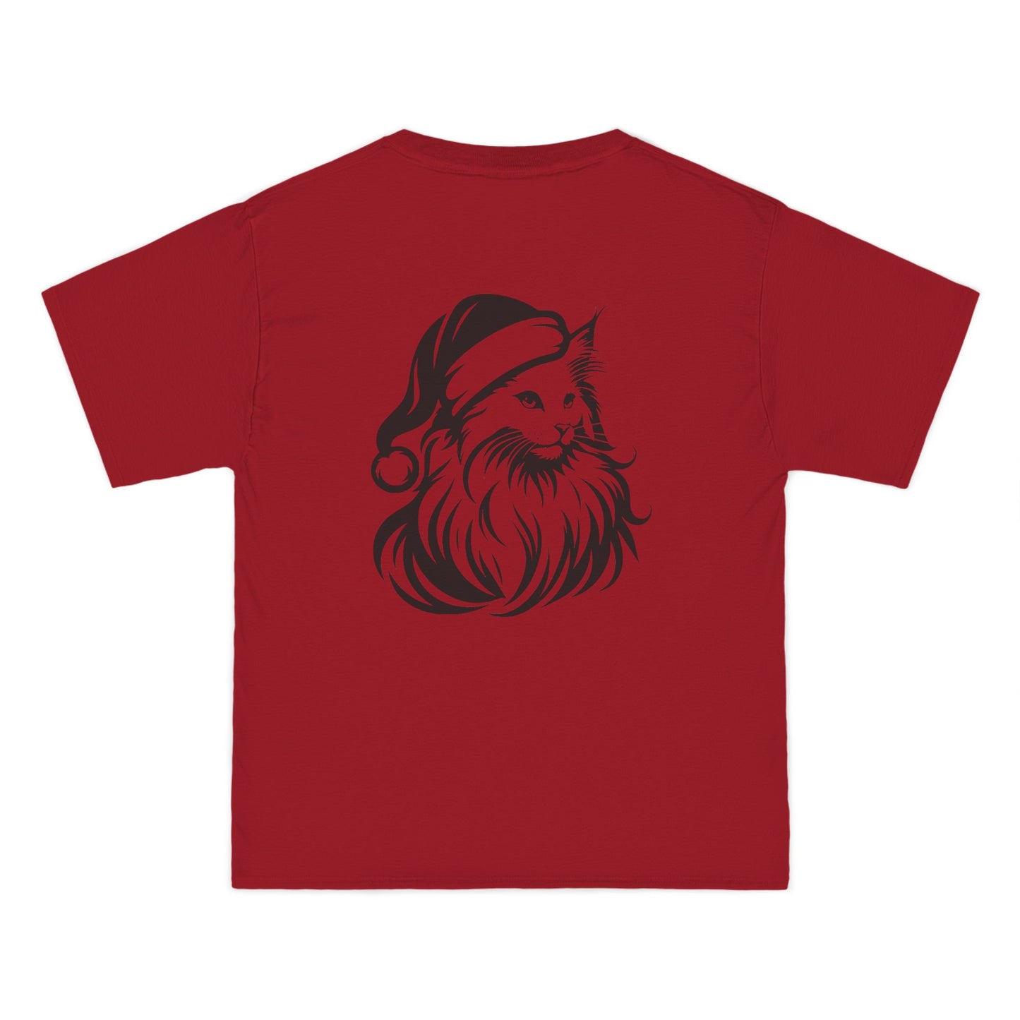Santa Paws Cat Men's Short-Sleeve Crewneck Tee