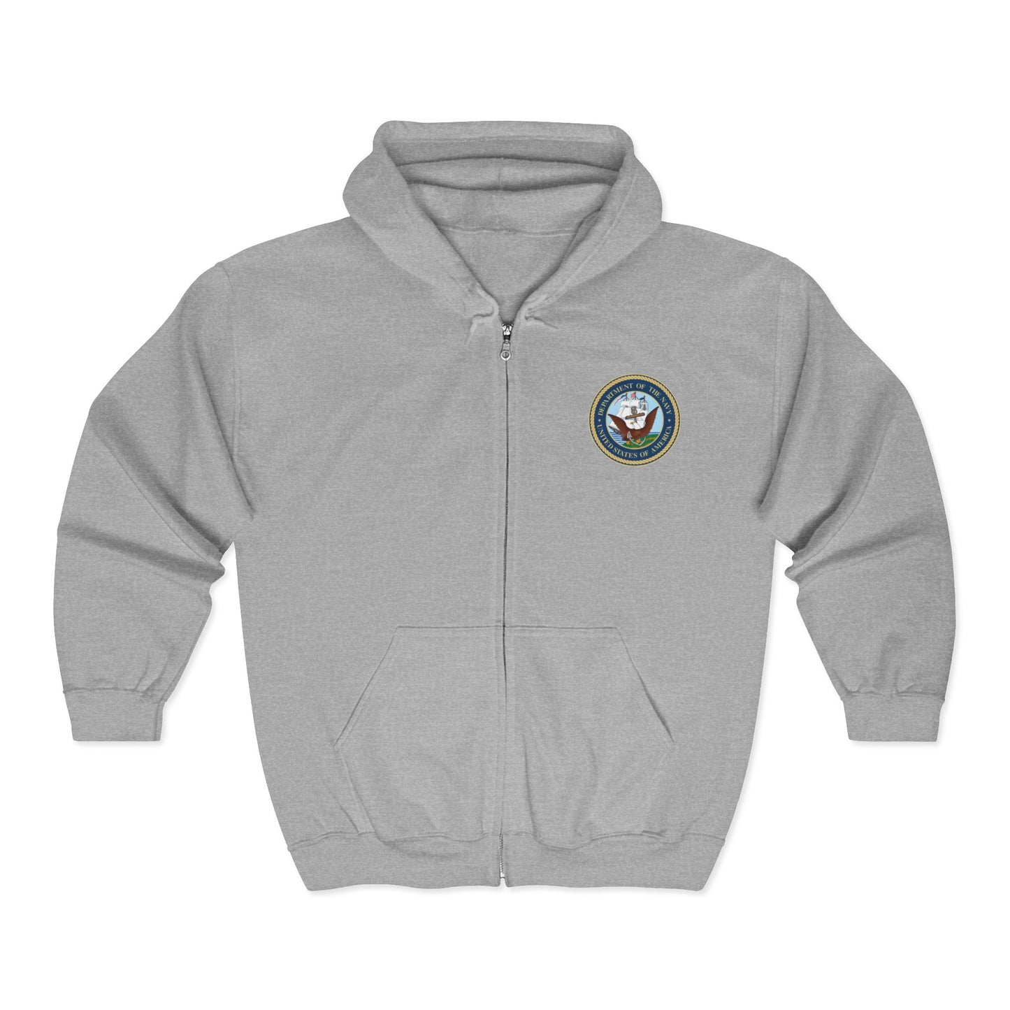 US Navy Unisex Full Zip Hoodie